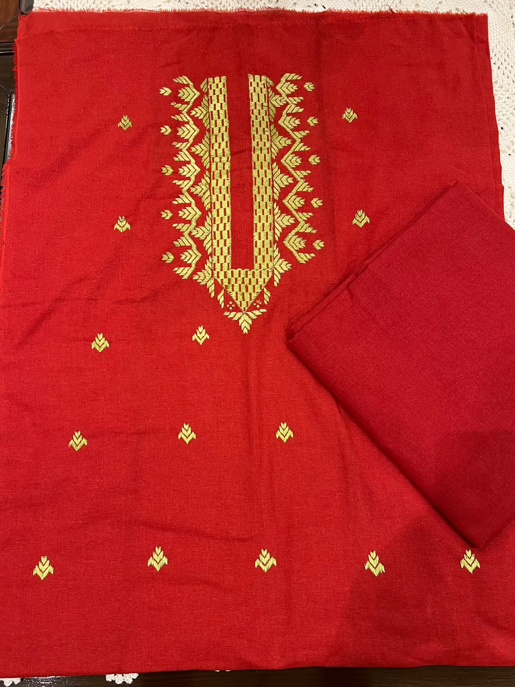 2 piece hand embroidered Phulkari work suit