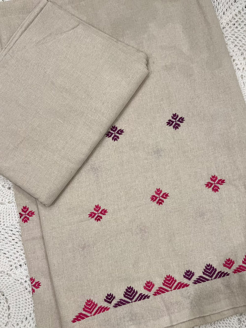 Two piece hand embroidered Phulkari work suit