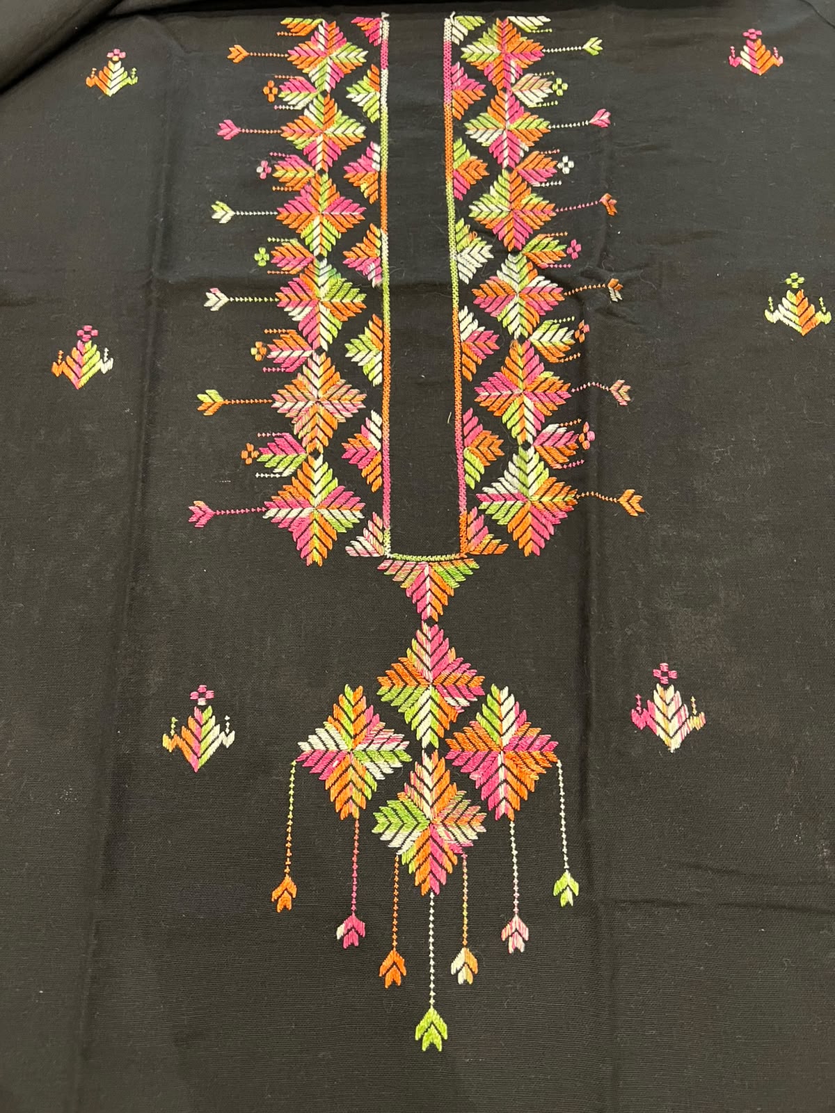 2 piece suit with hand embroidered Phulkari work