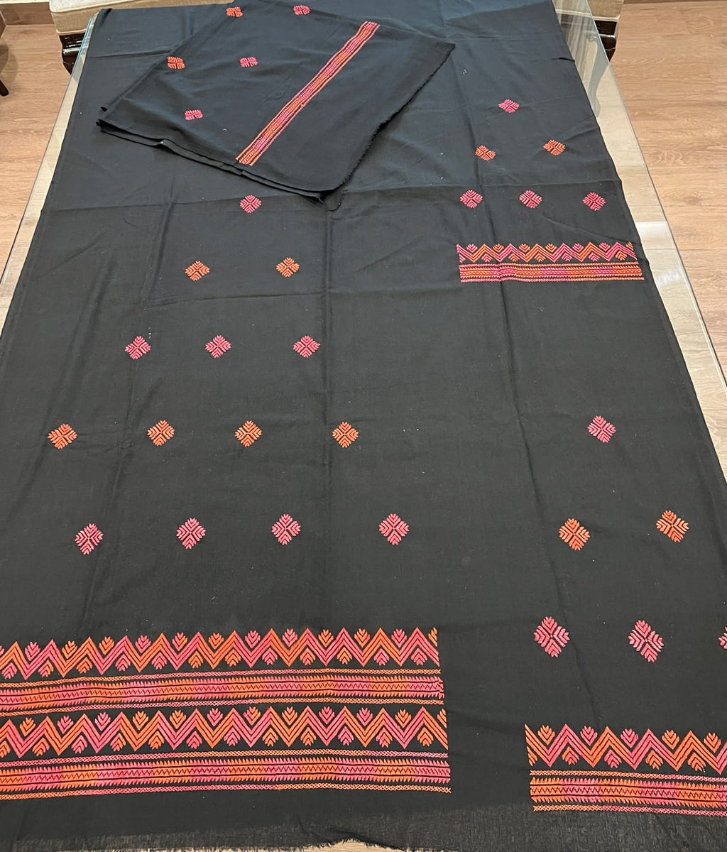 2 piece suit with heavily hand embroidered Phulkari work