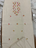 Two piece hand embroidered Phulkari work suit
