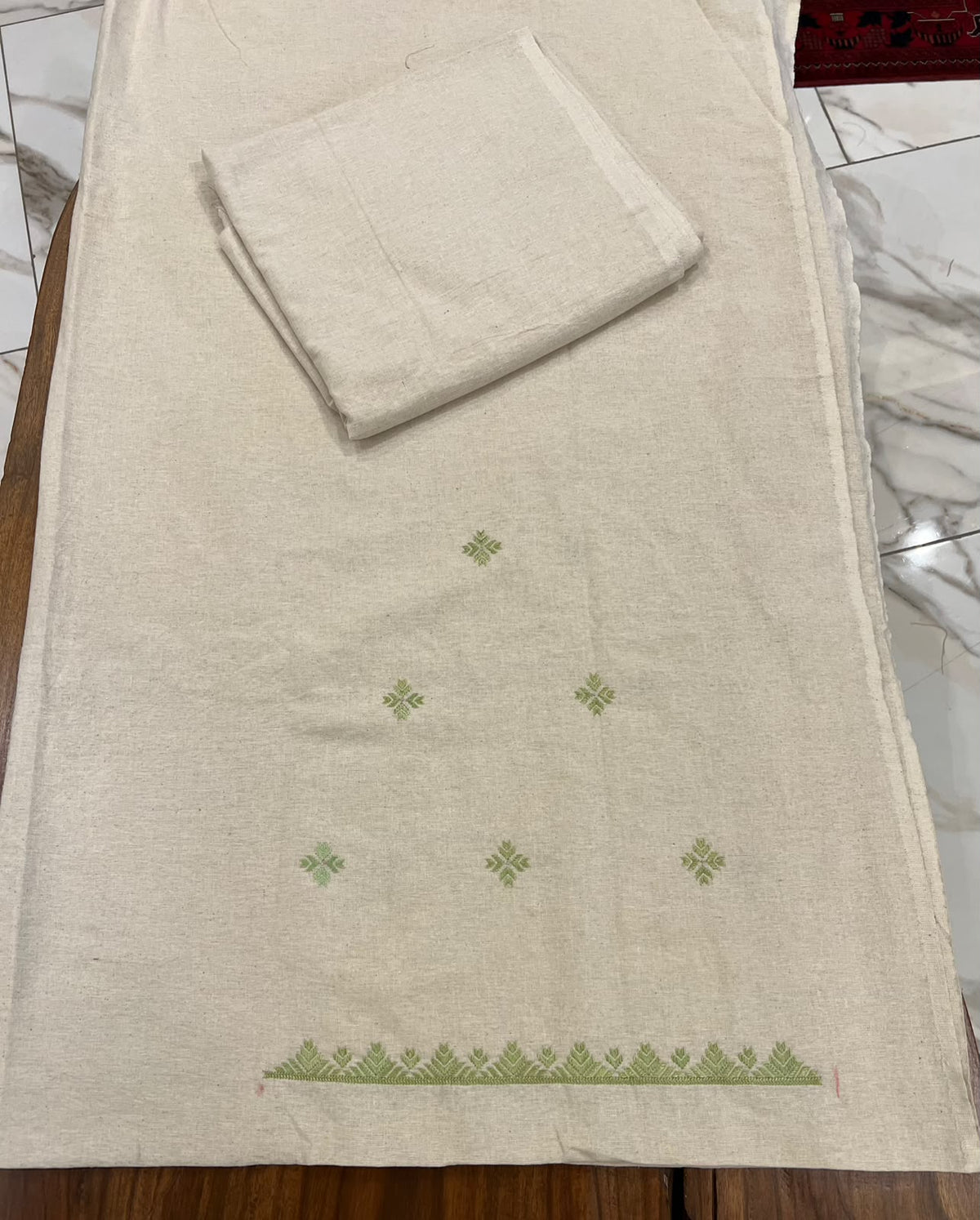 Two piece hand embroidered Phulkari work suit