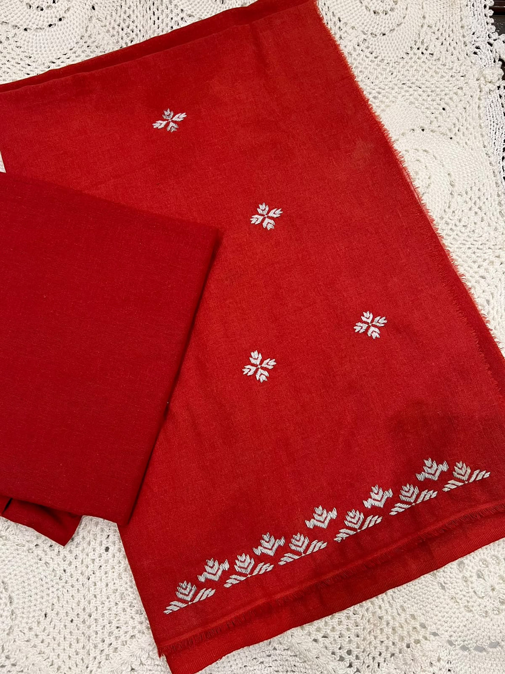 Two piece hand embroidered Phulkari work suit