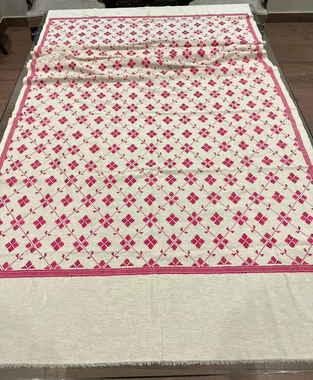 Fully Embroided Hand Made shawl