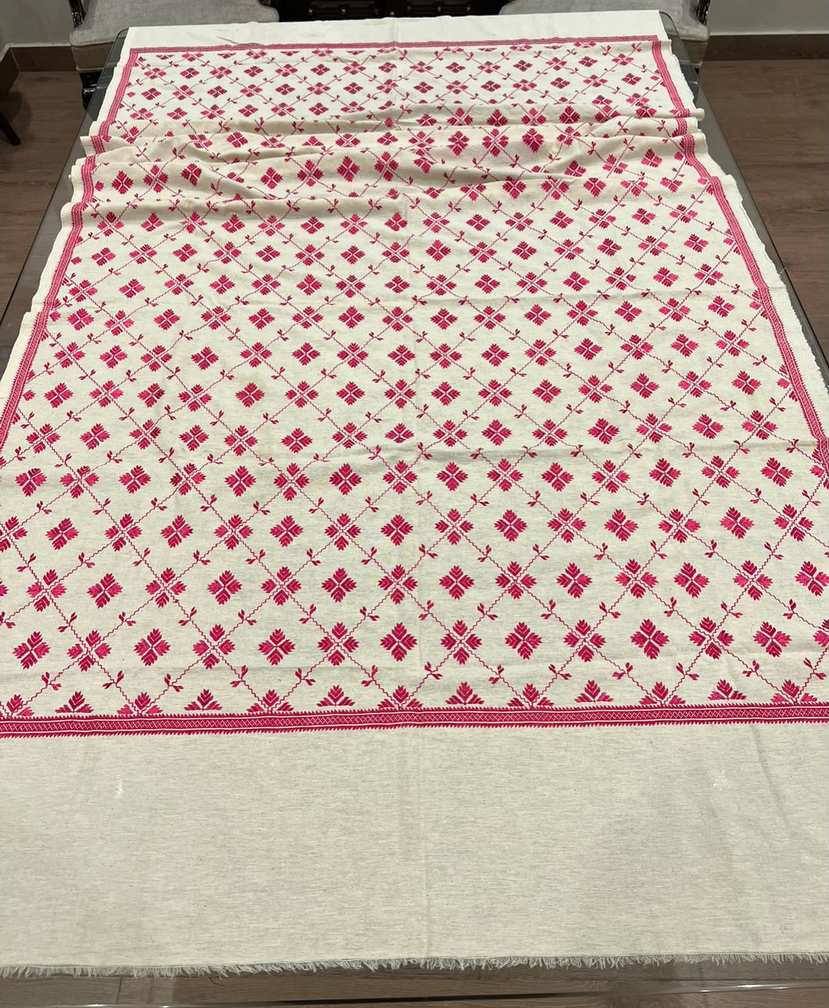 Fully Embroided Hand Made shawl