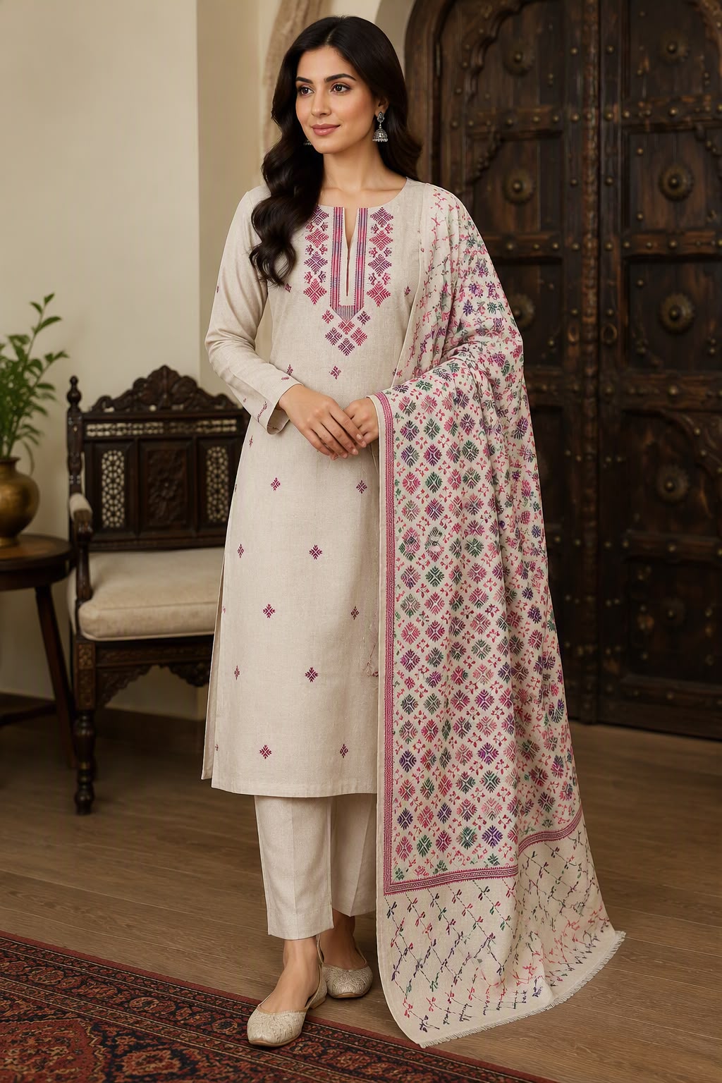 Phulkari Shirt and Shawl